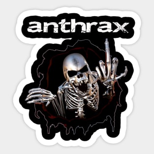 vintage anthrax band Sticker